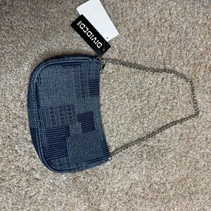DIVIDED Jean Bag with Silver Chain